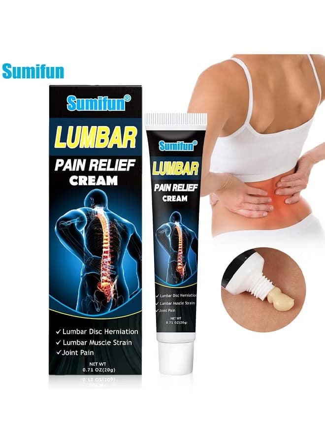 Lumbar Pain Relief Cream, Rheumatoid Arthritis Miracle Cream Joint Pain Cream Relieves Cervical Spondylosis, Pain Numbness Of Lumbar Spine, Knee Joint Topical Cream, External Muscle Joint Care Ointment, 20G