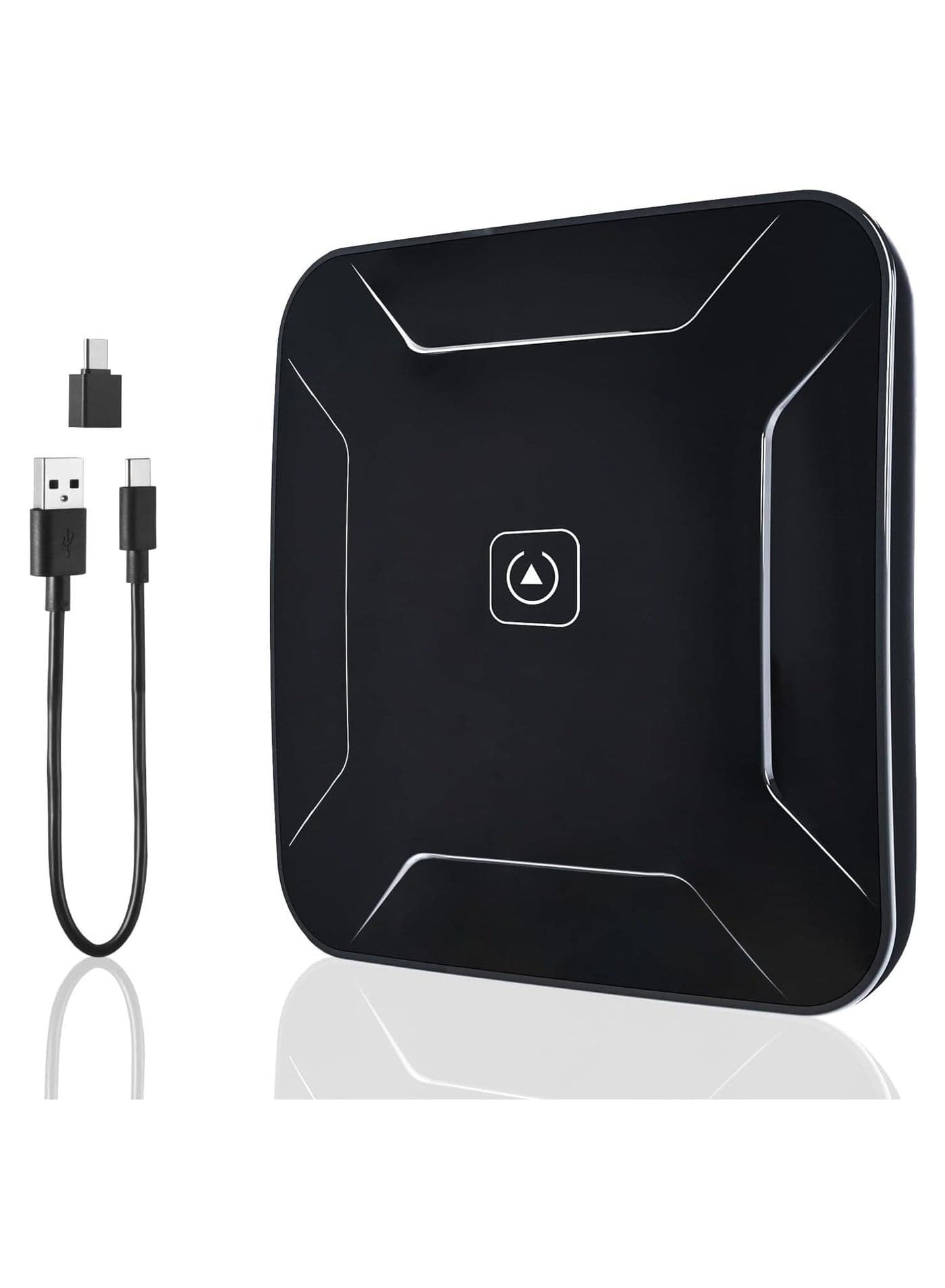 3 in 1 Android Auto & Carplay Wireless Adapter, Wireless Carplay Adapter for Phone, Plug & Play, 5GHz WiFi Wireless CarPlay Android Auto Streaming Box for Car Models 2015-2023, Fast Connecting