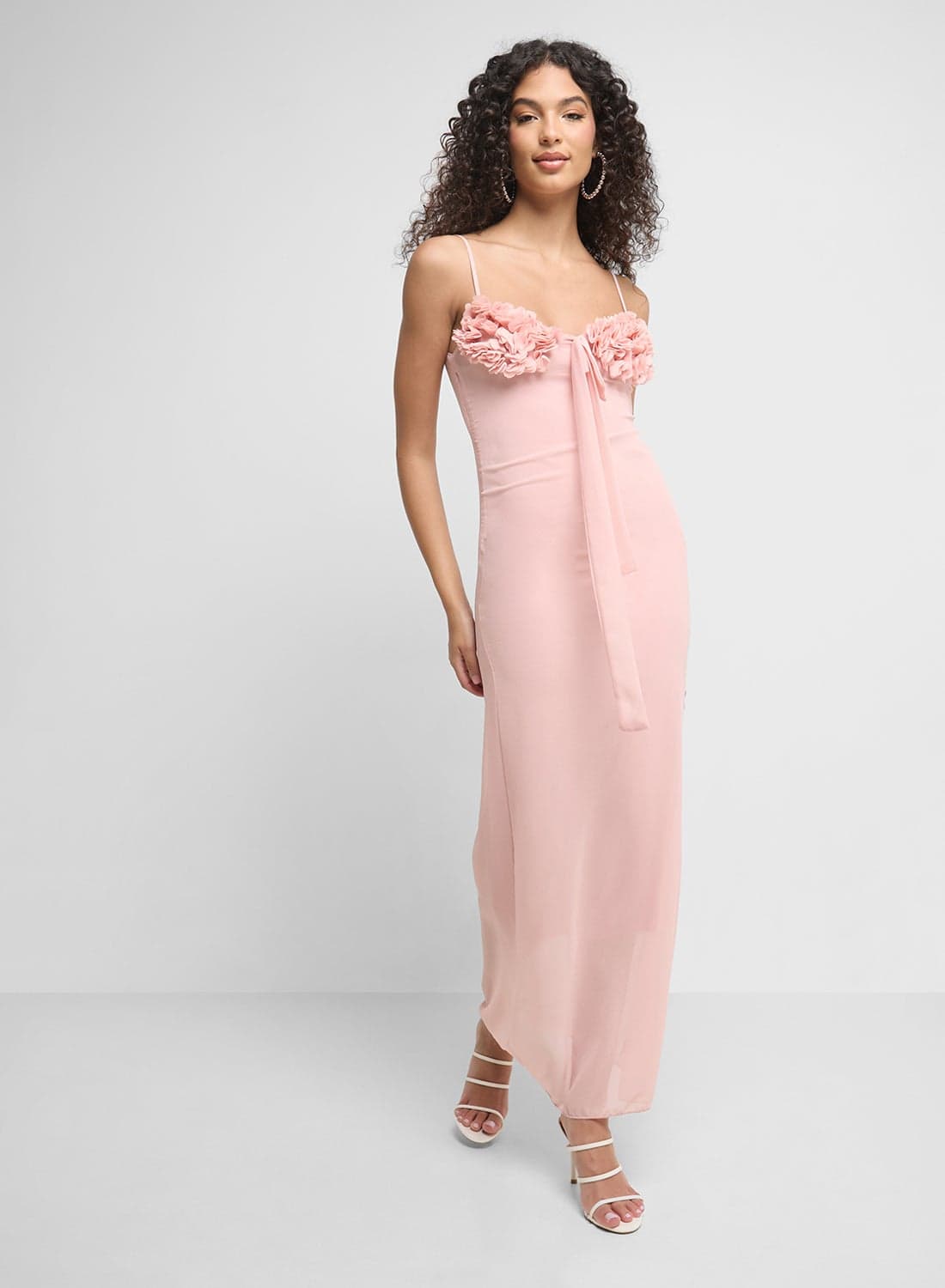 Strappy Smocking Detail Slip Dress