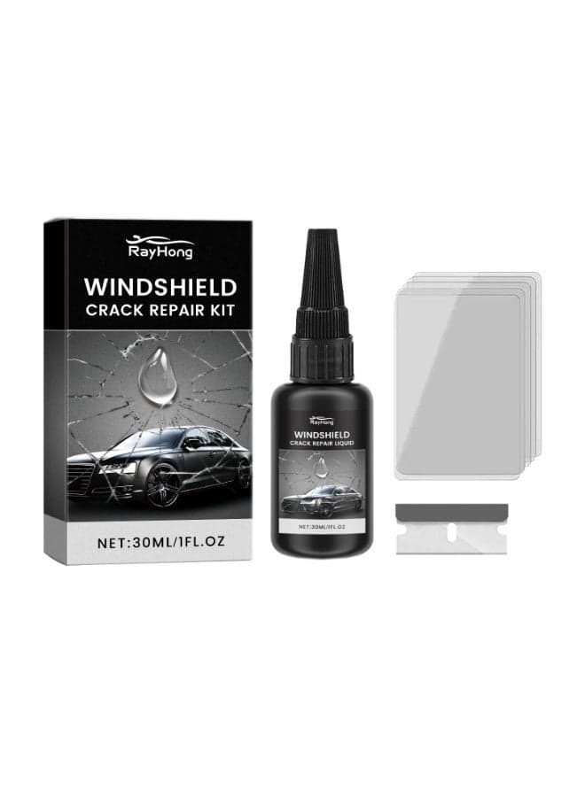 Windshield Cracks Repair Kit 30ml – DIY Windscreen Repair Kit, Windshield Chip Repair Windshield Crack Repair UV Resin Fast Cure 5–10 min Restores Clarity, Car Glass Repair Kit, Auto Glass Repair Kit