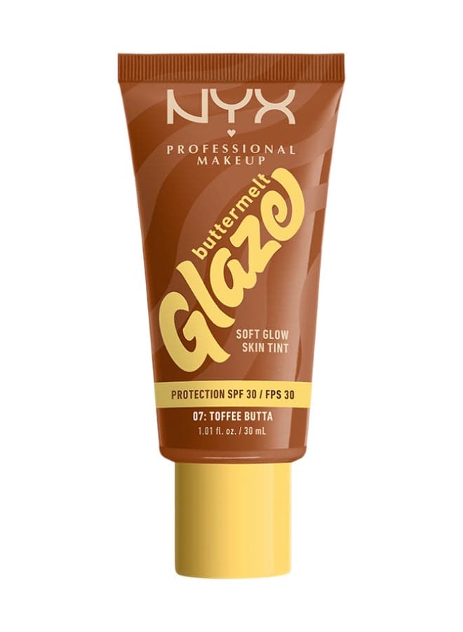 Buttermelt Glaze Soft Glow Skin Tint + SPF/FPS 30 Foundation 12h Wear Toffee Butta