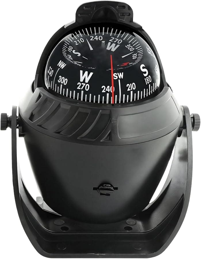 Mountable Dashboard Compass for Car and Boat with Metal Plastic Casing Navigation Guide