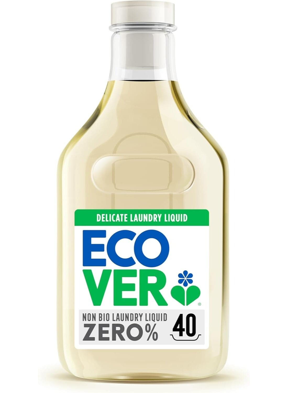 Ecover Zero Non-Bio Laundry Detergent Liquid, Fragrance & Enzyme Free, Sensitive Skin & Baby Laundry, 40 Washes, 1.43L