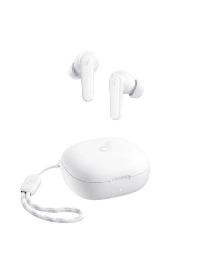 Soundcore By Anker R50i True Wireless Earbuds 10mm Drivers with Big Bass, Bluetooth 5.3, 30H Playtime, IPX5-Water Resistant, AI Clear Calls with 2 Mics, 22 Preset EQs via App White