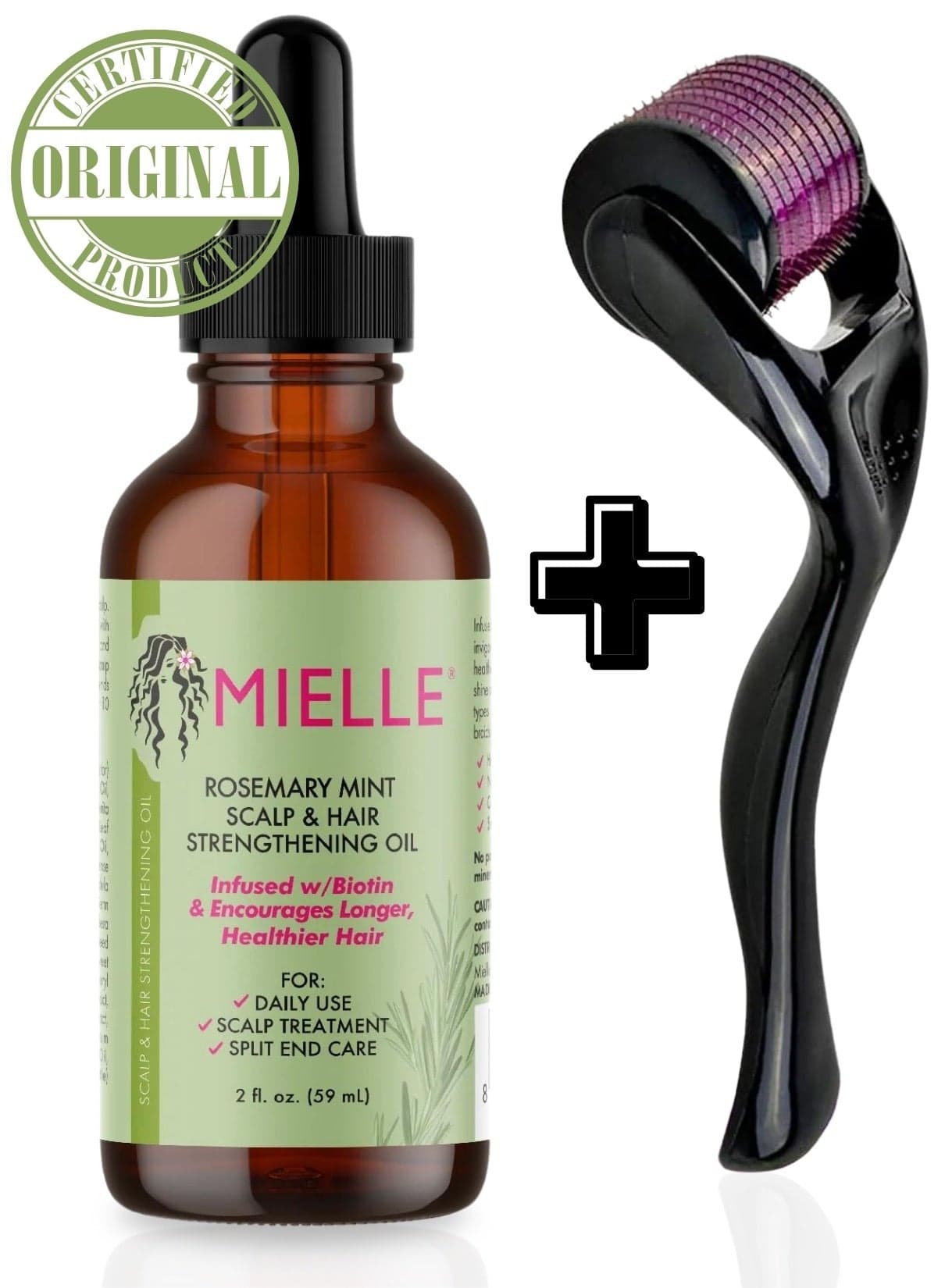 Rosemary Mint Scalp And Hair Strengthening Oil Hair Roots And Eyebrows Nourishment, Hair Growth, And Hairfall Treatment Pure Oil Lab Tested / 2OZ 59ml