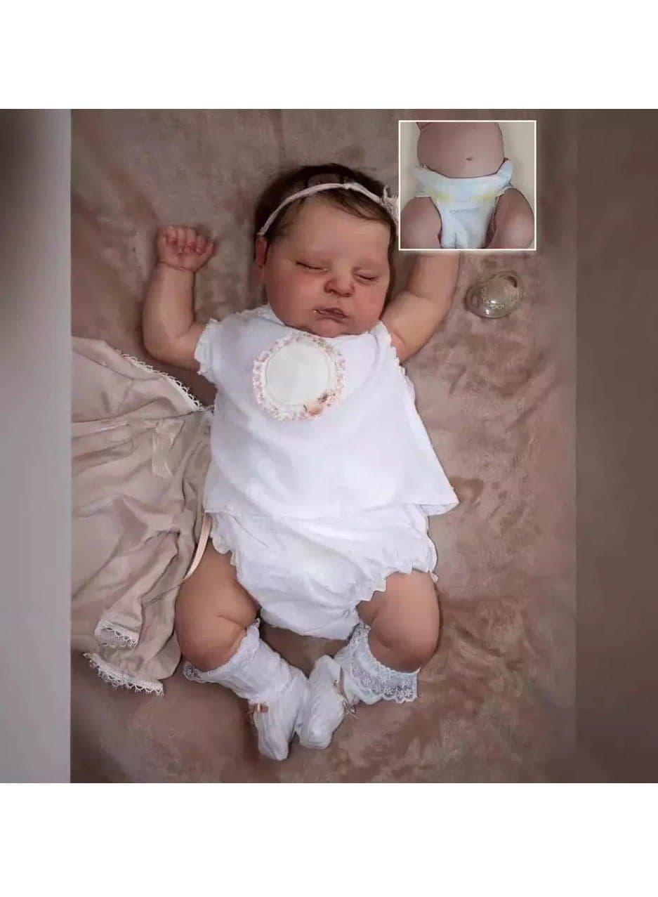 49cm Realistic Doll, Handcrafted With Exquisite Painting, Featuring 3d Skin Texture And Realistic Details. This High-Quality Realistic Doll Is Suitable For Both Children's Toys And Adult Collectors.
