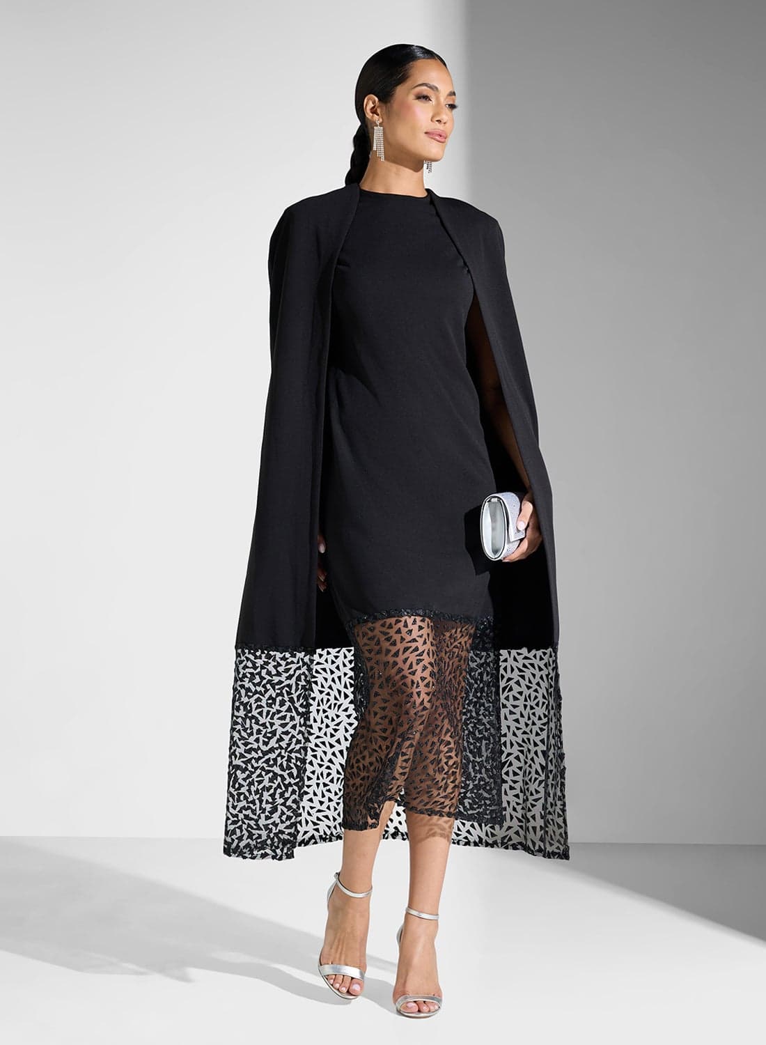 Sheer Overlay Dress