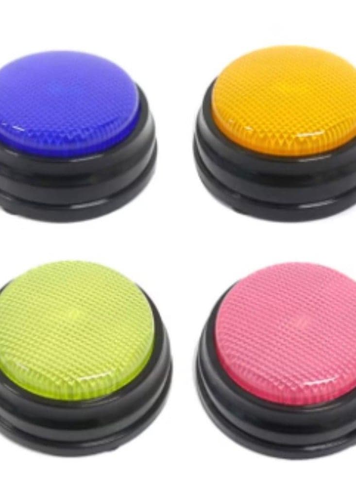4-Piece Recordable Learning Answer Buzzer Button Set With LED