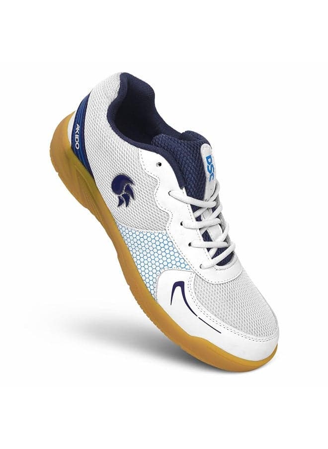 Akido Badminton Shoes | Material : EVA/Rubber/Polyvinyl Chloride | For Men & Boys | Lightweight | Better Cushioning | Breathable Mesh | Better Fit