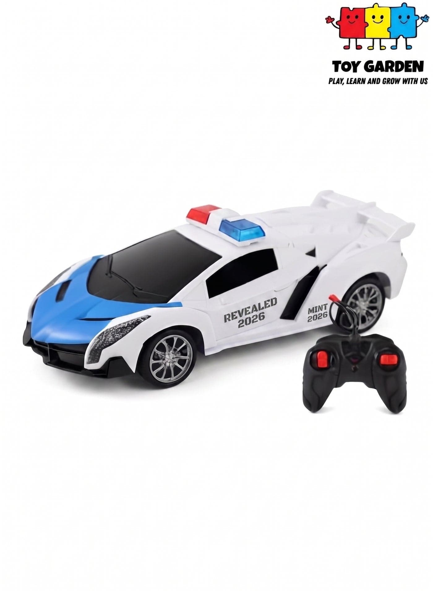 Remote Control Police Car with Flashing Lights & Realistic Sirens