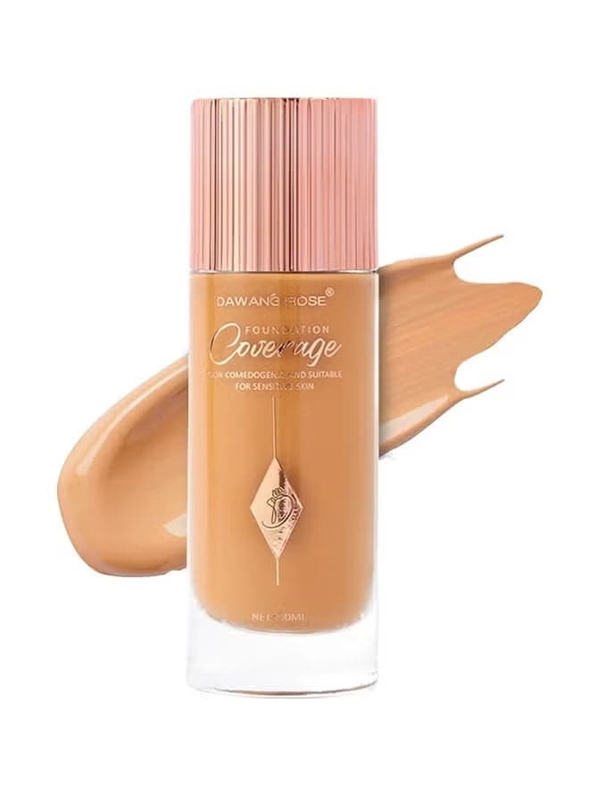 Full Coverage Liquid Foundation, Smoothing Makeup Base Concealer Foundation, Matte Wear Concealer Block Cream, Minimizes Pores, Hides Wrinkles, Smooths & Blurs Skin, Advanced Real Moisture Foundation - #05