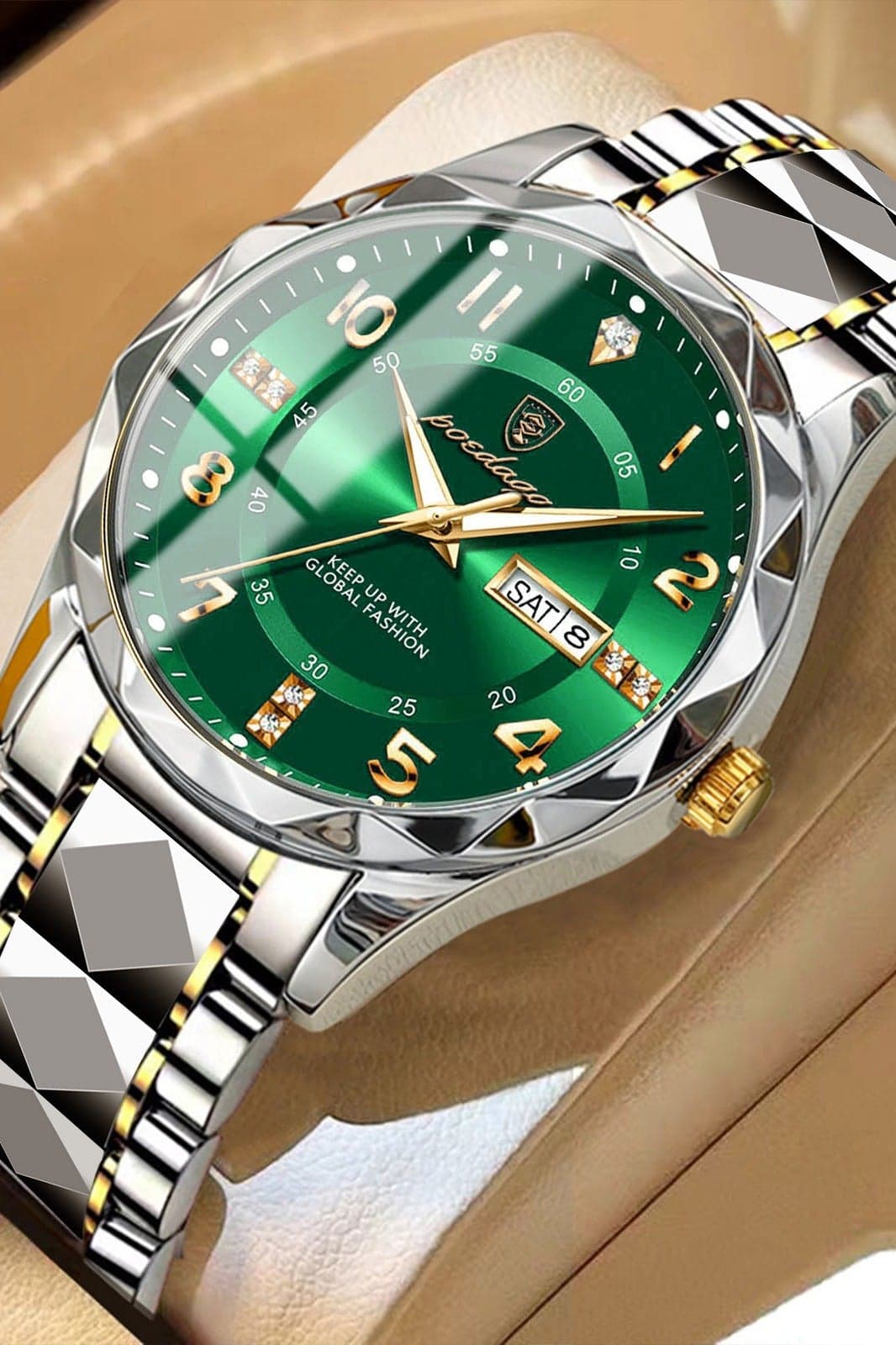 Man Watch,Watches for Men ,Luxury Men Quartz Watch Waterproof Date Week Luminous Wristwatch Stainless Steel Men's Watches 41mm