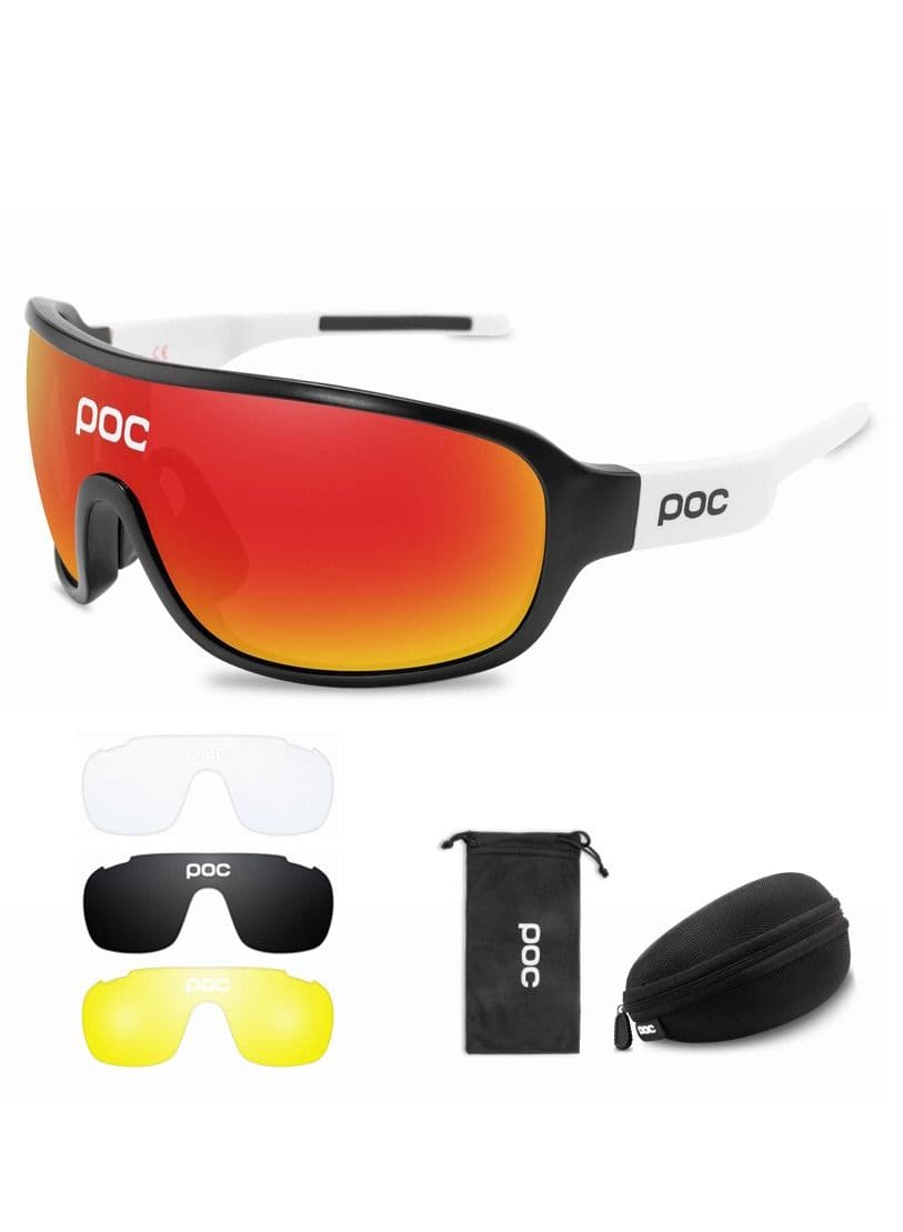 4 Lens Cycling Sunglasses Outdoor Eyewear Men Women Cycling Glasses