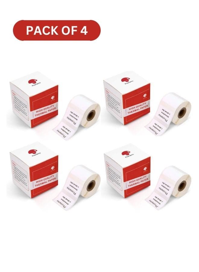 Phomemo Pack of 4 Labels For Phomemo M110 M120 M200 M220 Label Maker Printer Self-Adhesive Price Barcode