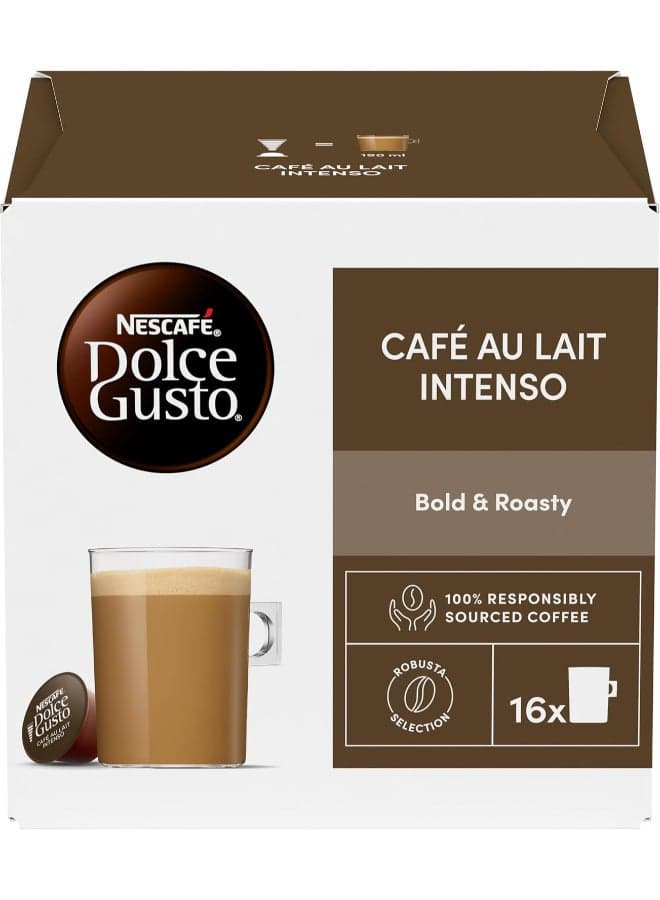 Dolce Gusto Café Au Lait Intenso 16 Capsules Dates 160grams Single