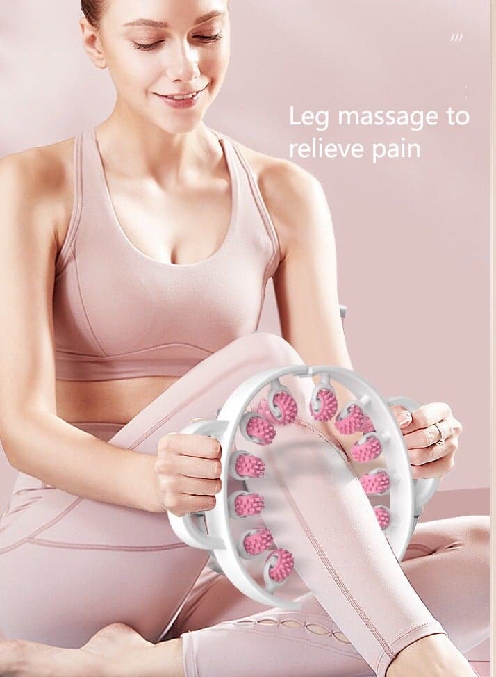 Waist and Leg slimming roller, Foam Roller - Fat Mass Massager,a Muscle Massage Tool for Thighs, Calves and arms,fitness 12-Wheel Yoga Massage, Soothes Calf Muscles, Souvenir for Women and Mothers