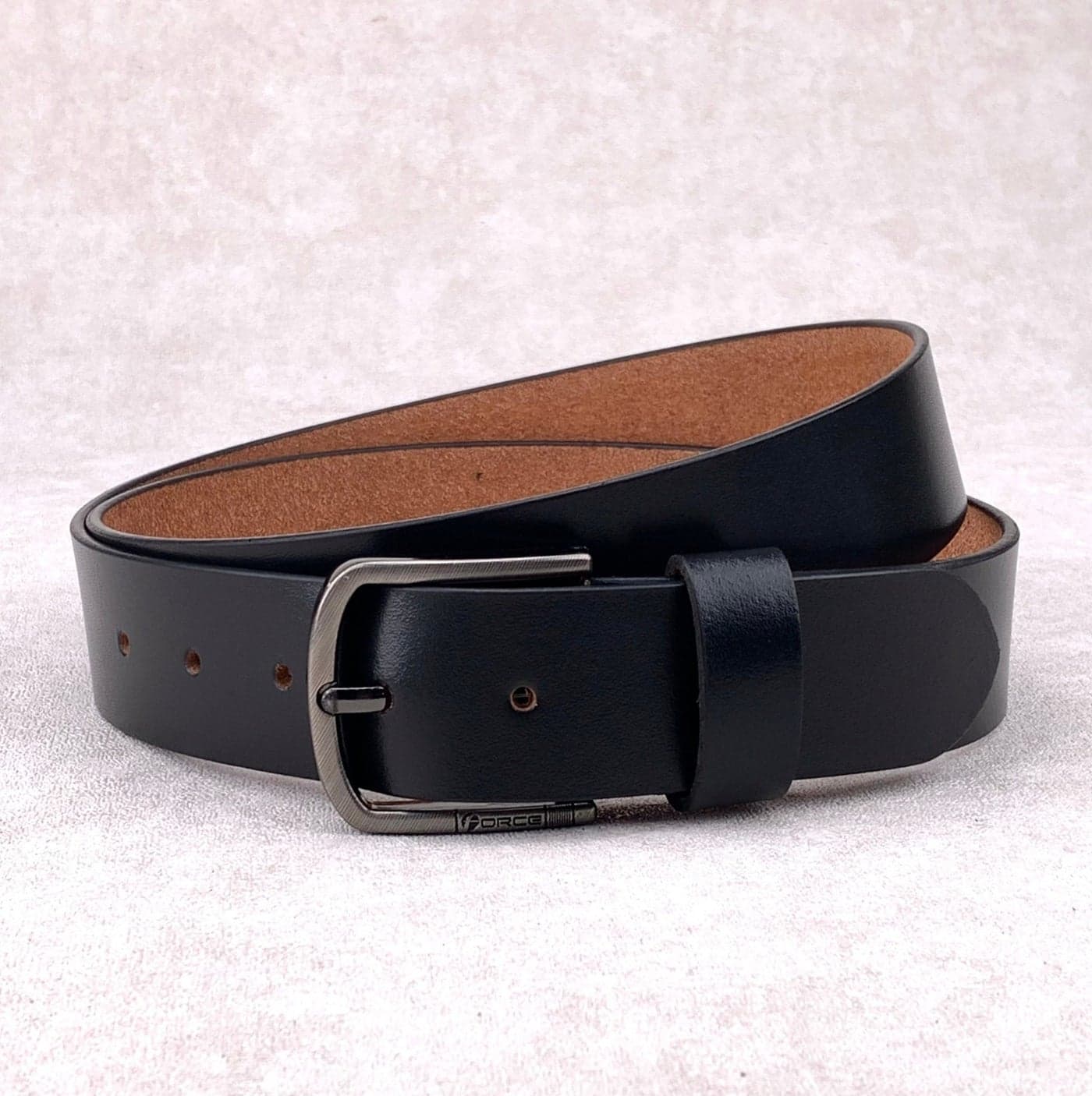 Force Genuine Leather Belt Men - Semi-Casual Men's Belt & Party Wear Belt, Casual Outfits, Gifts - Black & Brown Men’s Leather Belt for Men
