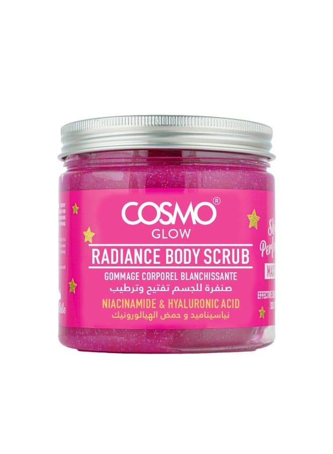 Cosmo Glow Tone Perfector Radiance Body Scrub 475ml, Bright and Youthful, Exfoliates Dead Skin, For Men and Women