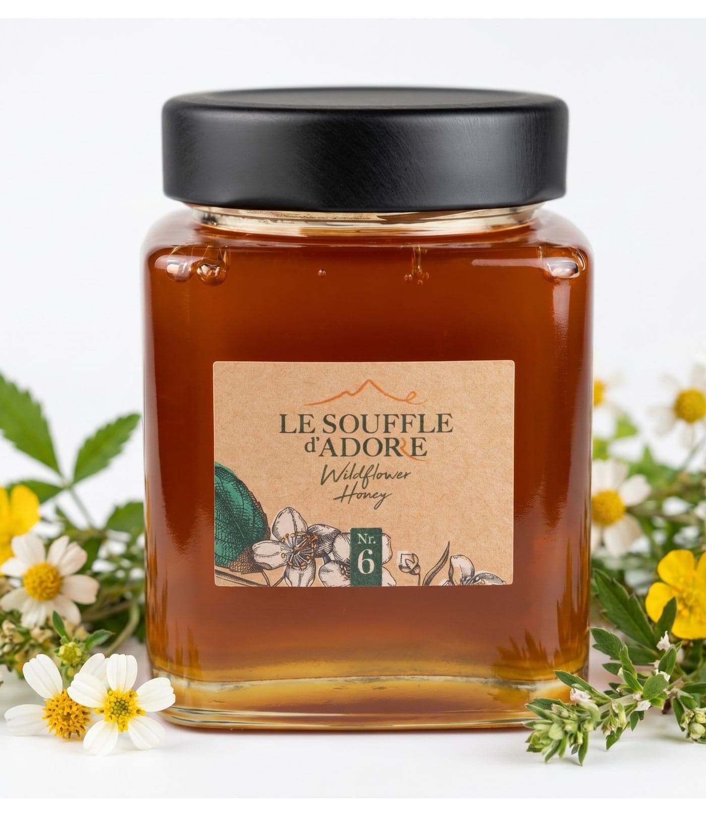 Premium Wildflower Honey 100% Natural in Glass Jar 250g | Le Souffle d'Adore