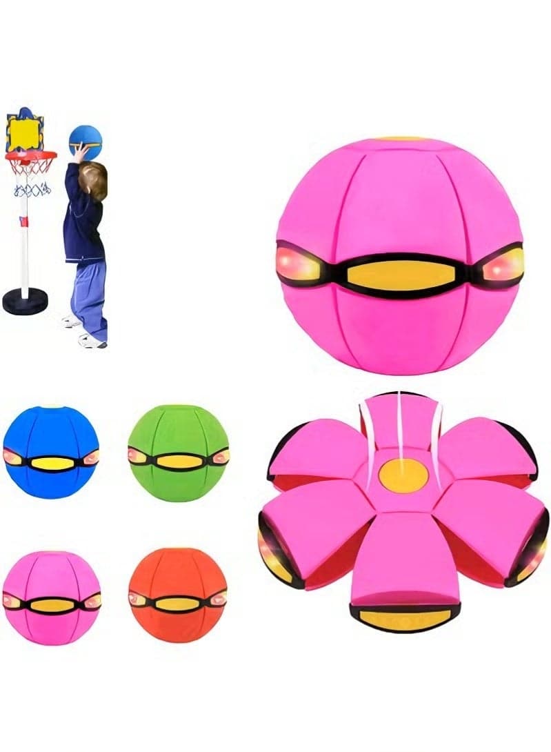 Magic UFO Ball 2-in-1 Bouncing & Flying Saucer Toy with LED Lights, Interactive Parent-Child Game, Safe TPE Material, Perfect Kids Gift for Indoor & Outdoor Play