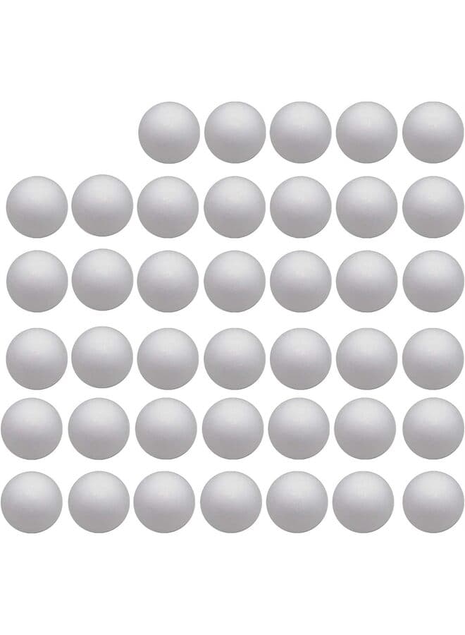 40PCS-Craft Foam Balls 3 Inches in Diameter, Foam Ball for DIY Arts and Crafts, Ornaments, Smooth Polystyrene Foam Balls for Decoration Household School Projects, White