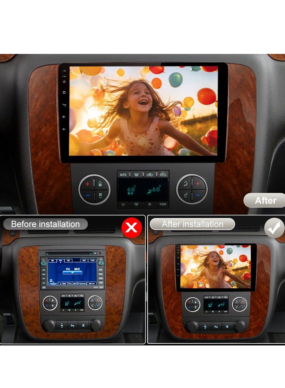 Car Stereo Radio Android 12 for GMC Yukon Chevrolet Chevy Silverado Tahoe Suburban 2007-2012