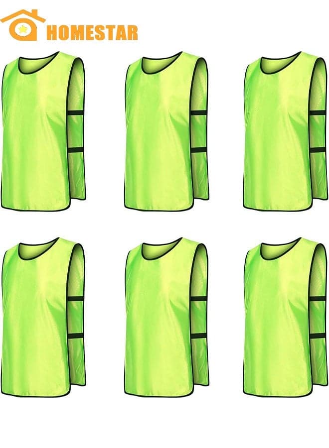 6 Pieces Football Bib Set, Sports Mesh Bibs, Sports Jersey Vest, for Football, Basketball