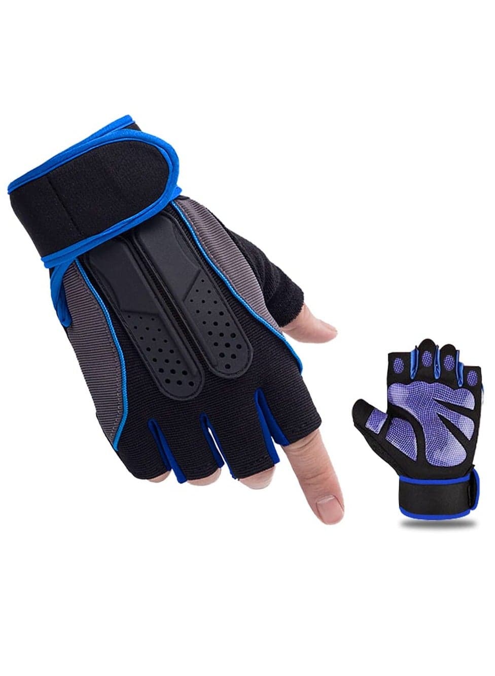 Weight Lifting Gloves, Workout Gloves for men and Women, Cycling Gloves with non-slip Silicone & Wrist Support Adjustable Velcro Strap, Suitable for Fitness Training Weightlifting