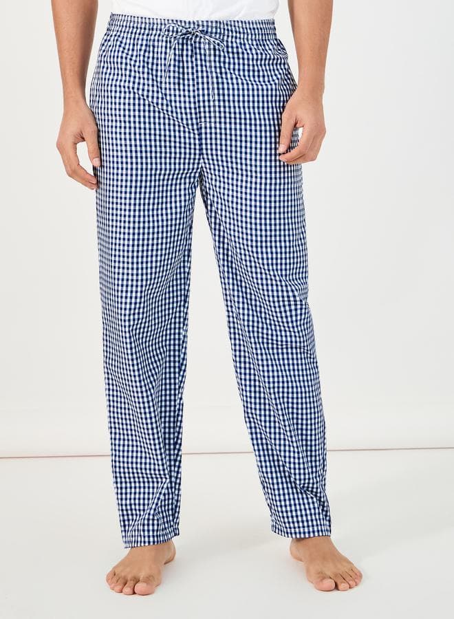 Gingham Checked Woven Straight Pyjama