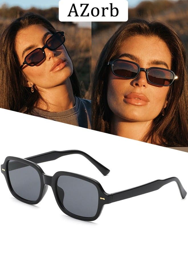 Square Small Frame Sunglasses Women Men Square Retro Sun Glassess Women Men's Sunglass Vintage Ladies Eye UV400 Glasses Protection Shades for Small Face