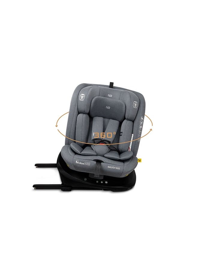 I-VILO 360° Rotatable ISOFIX All-in-1 Convertible Baby Toddler Kids Child Car Seat, I-Size ECER129, Recline&Adjustable, Side Impact Protection, Memory Foam 0-12Yrs, 0-36Kg, Group 0+/1/2/3, 5 Point Harness