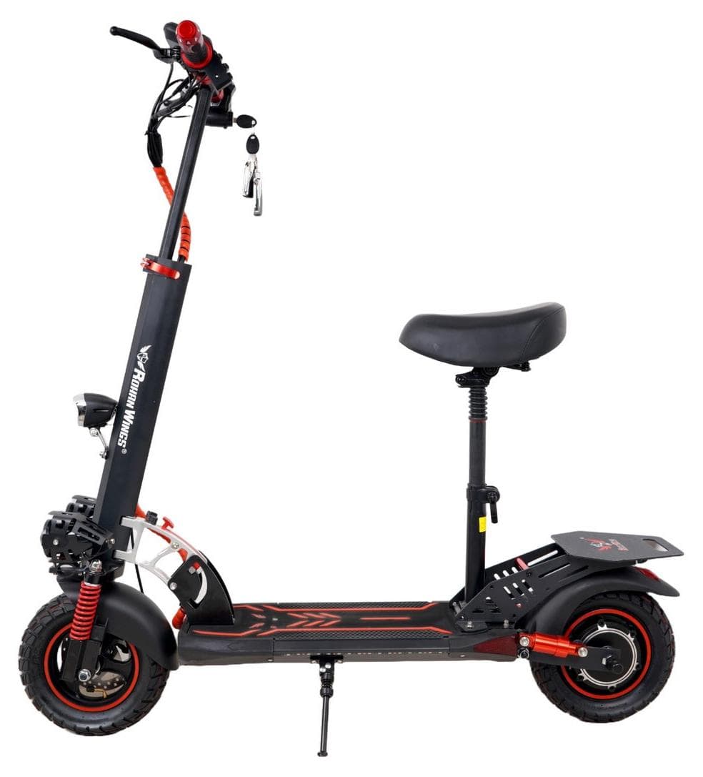 Electric Scooter for Adults KT4A ,New model, Powerful and Durable Motor, 30km range with powerful 48V 13AH Battery, Excellent Speed, Bluetooth Speaker, Seat with free accessories Helmet, Safety Belt, Mobile Holder, Pump, Tool Kit and Lock.