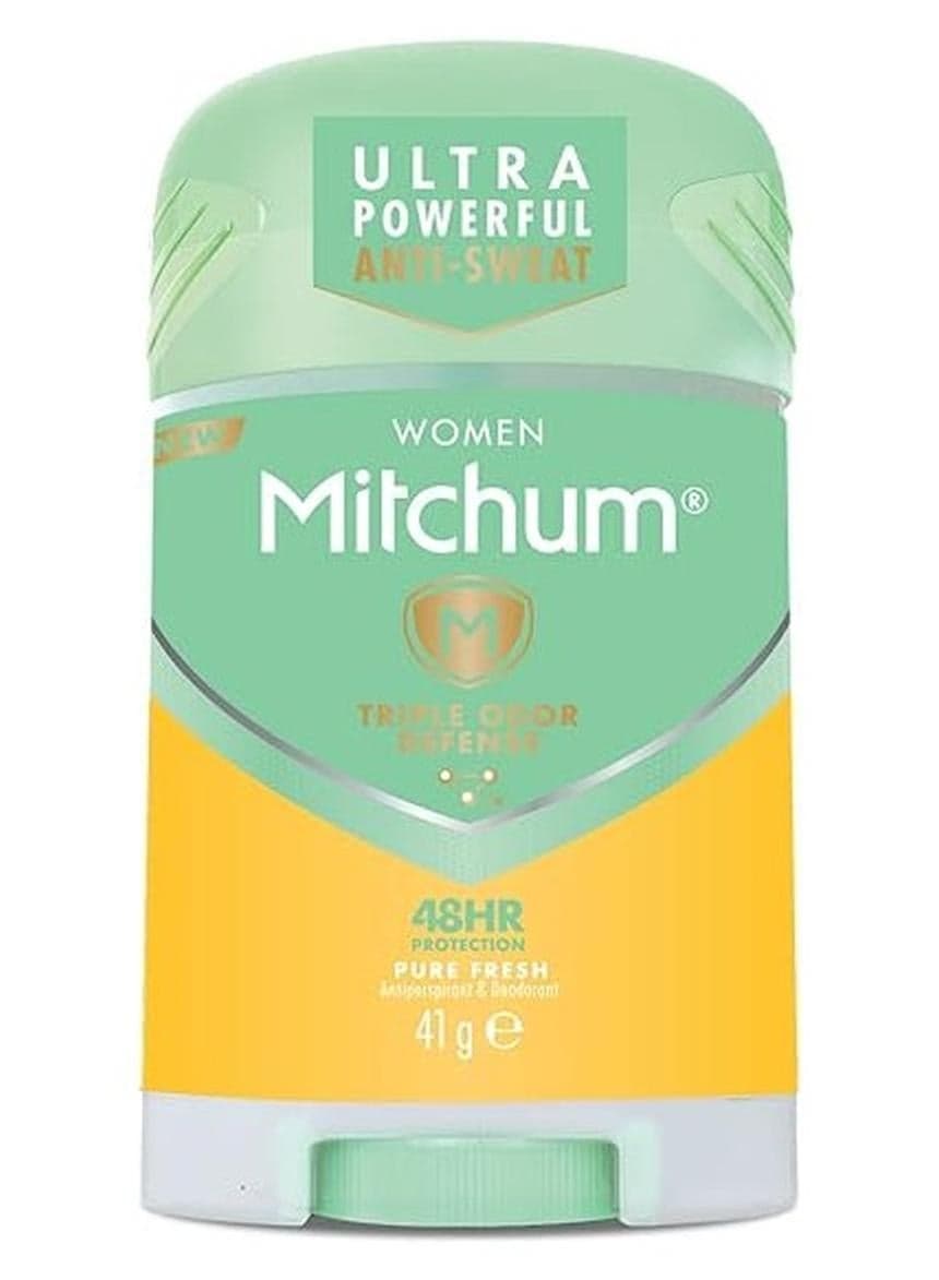 Mitchum Women Triple Odor Defense 48HR Protection Deodorant Stick and Antiperspirant Pure Fresh, Dermatologist Tested, 41 g