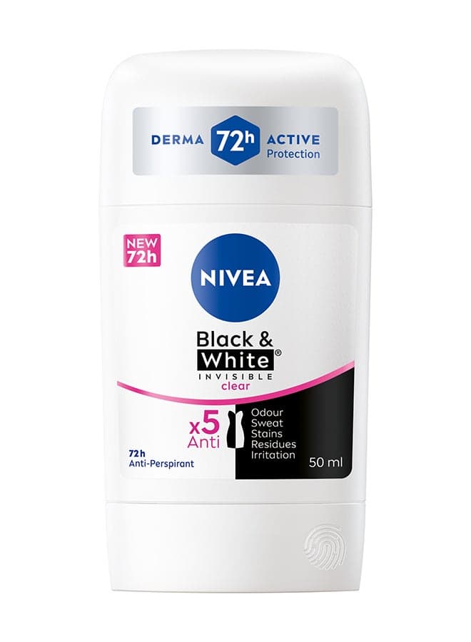 Black And White Invisible Antiperspirant Deodorant Stick for Women