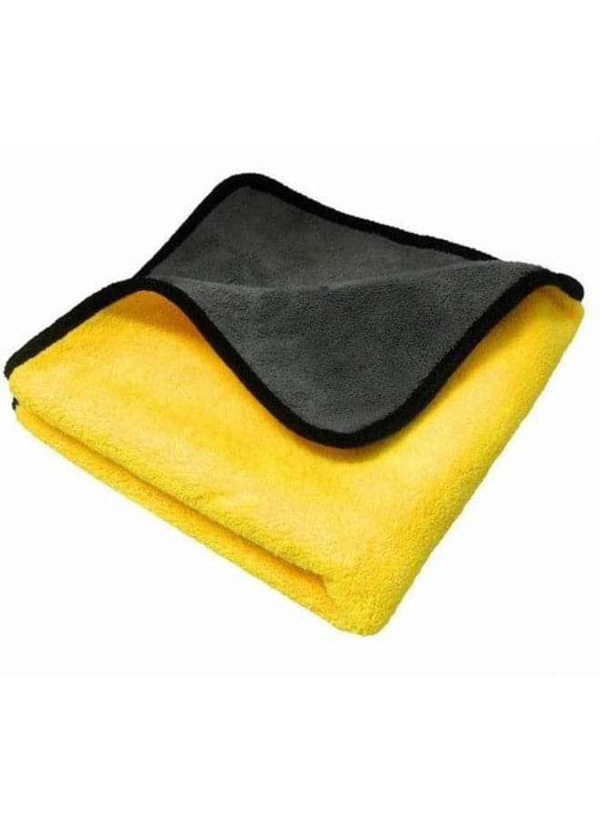 Double Sided Microfiber Car Drying Towel 40x40cm Ultra Absorbent, Scratch-Free Professional Detailing Cloth for Cars, Motorcycles & Home , Kitchen