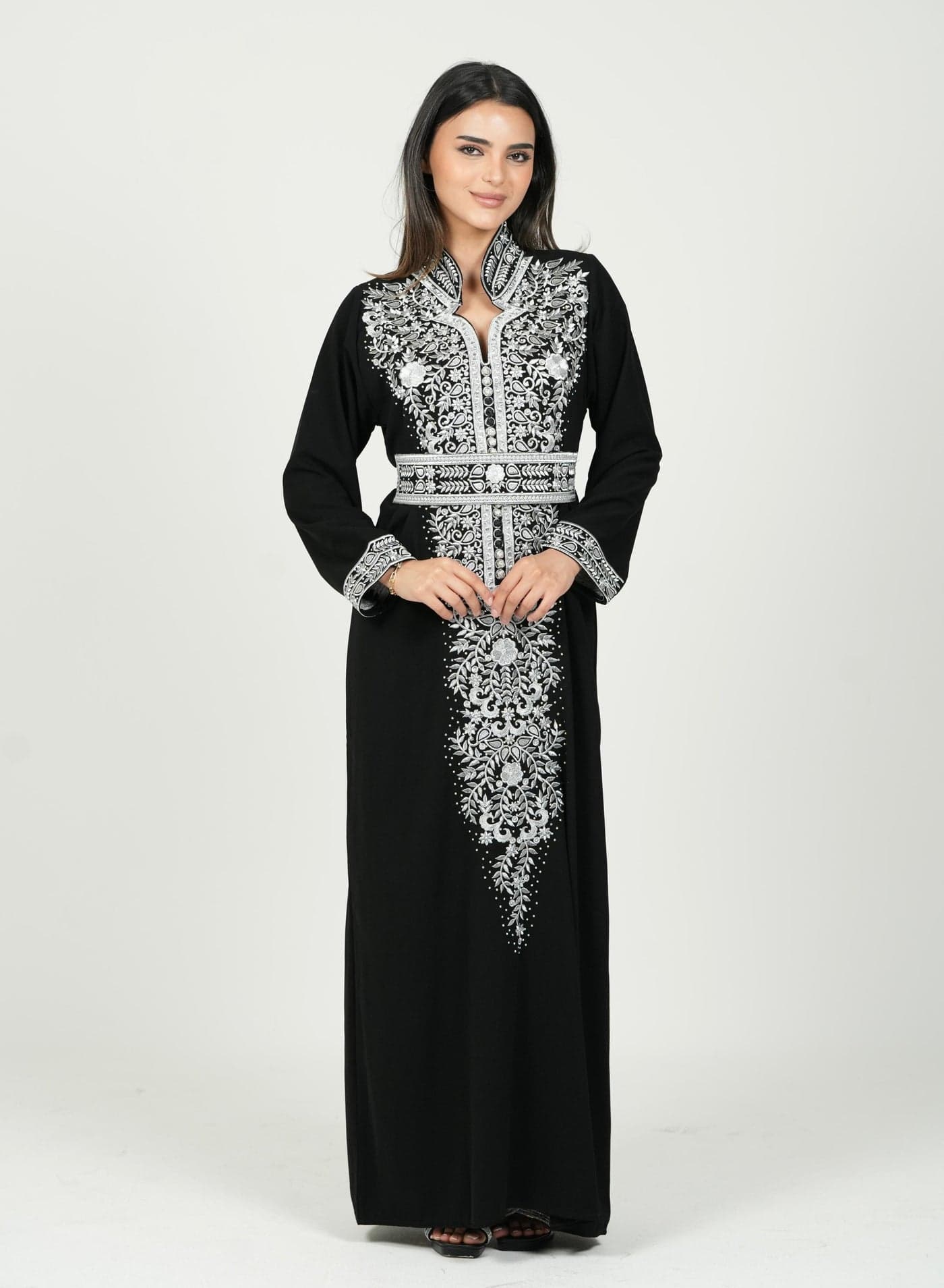 embroidered jalabiya dress