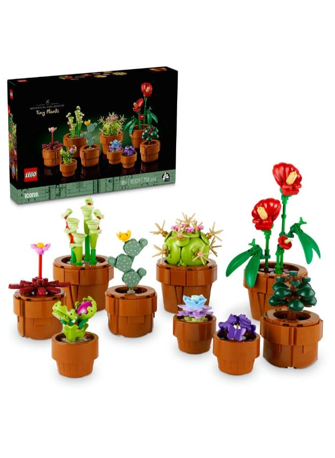 Botanicals Tiny Plants, Flowers Set for Adults 10329 (Age 18+, 758 Pieces)