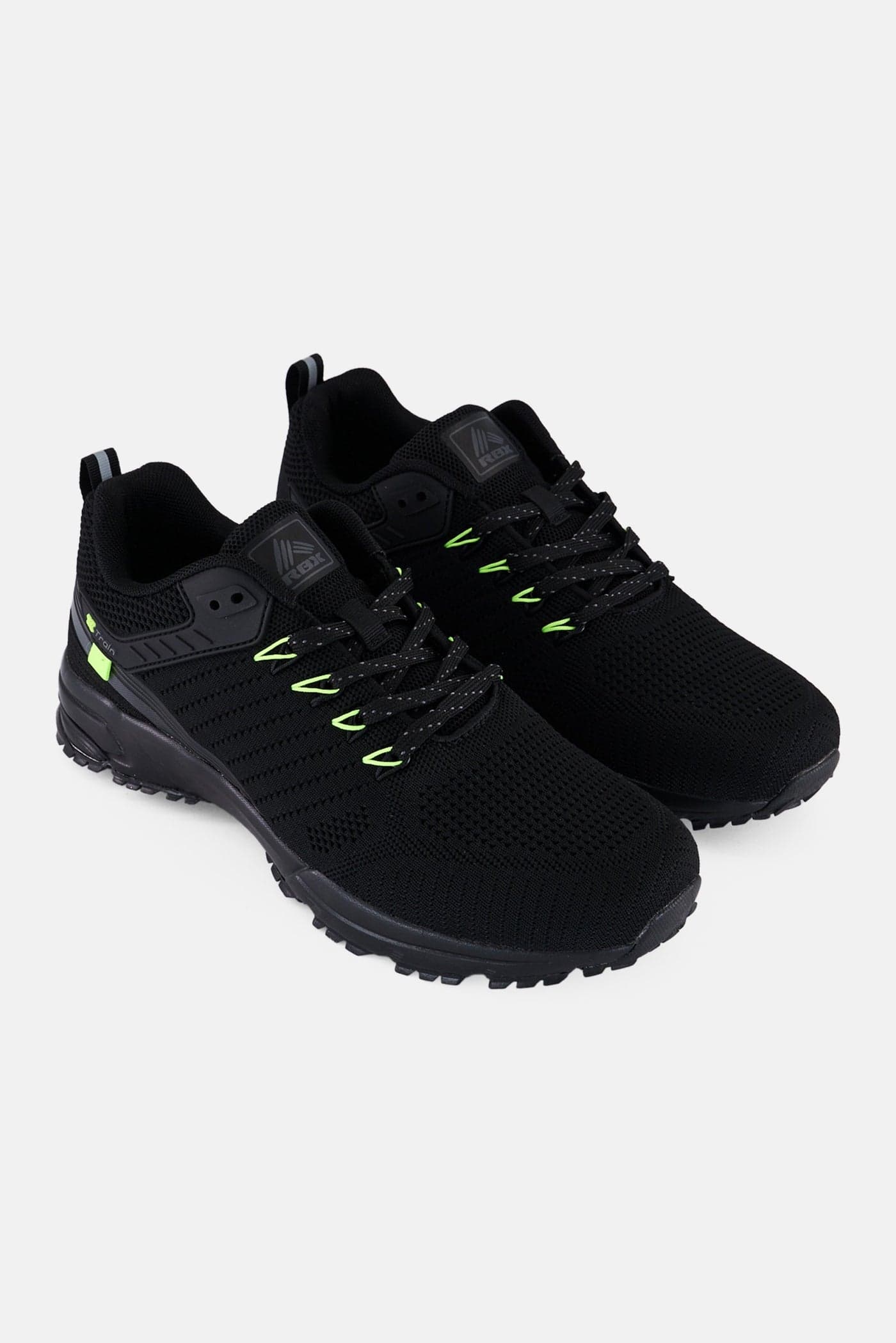 Men Lace Up Outdoor Shoes, Black