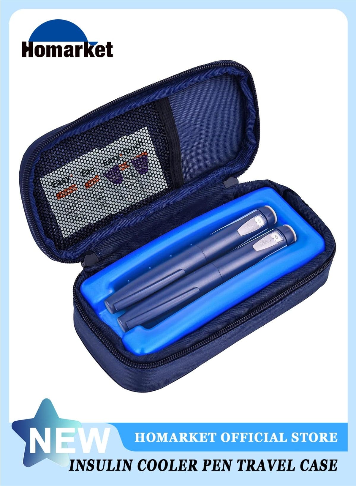 Insulin Cooler Pen Travel Case Tsa Approved,Refrigerated Medical Bag with Protective Ice Brick, Diabetes Organizer Medication Insulated Cold Pack,Keep Medicine Cool While Traveling Diabetic Kit