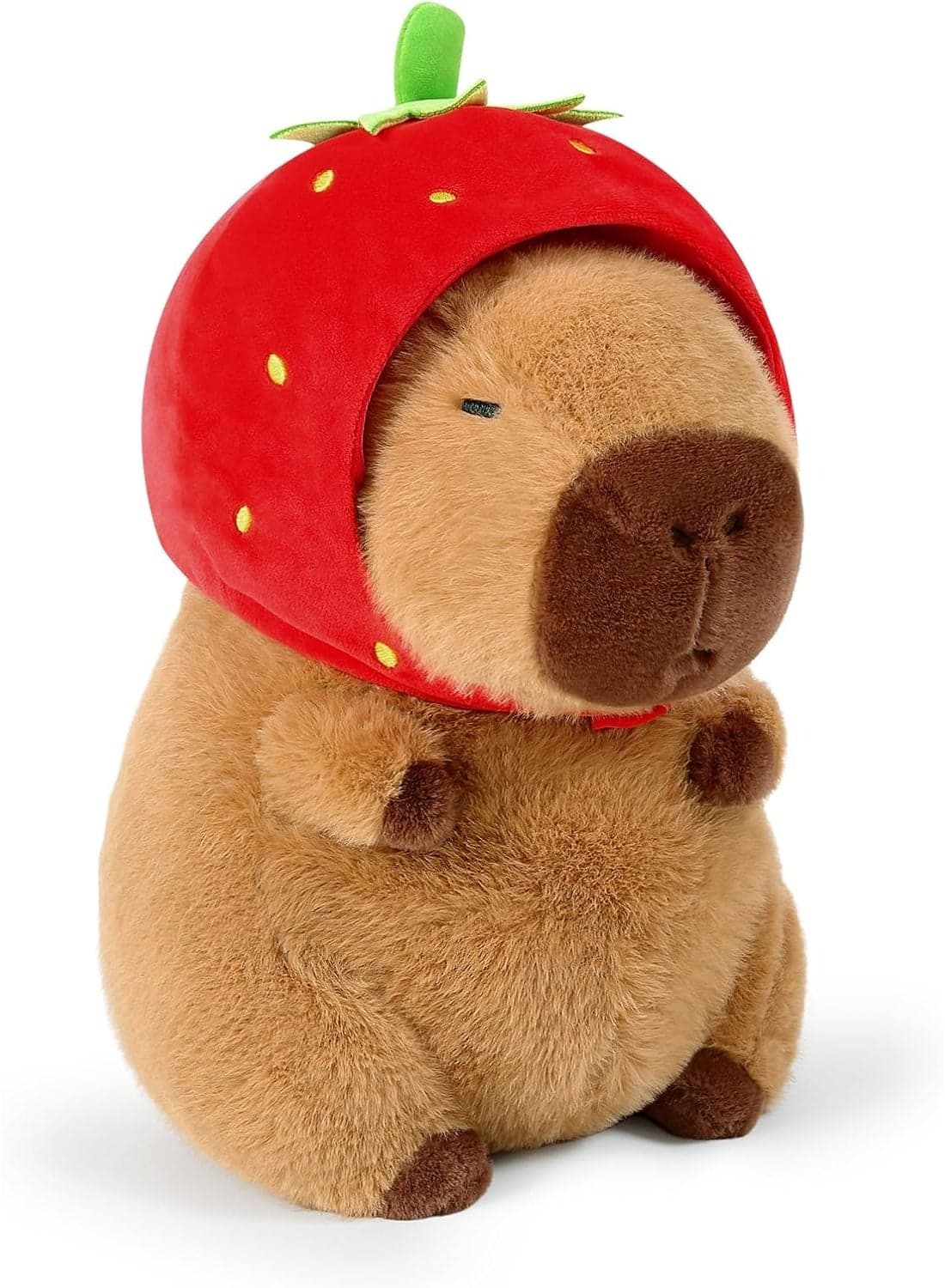 Kawaii Capybara Stuffed Plush, Soft Comfortable Capybara Pillow for Travel Napping, Cute Room Decor & Holiday Gift for Girls Boys