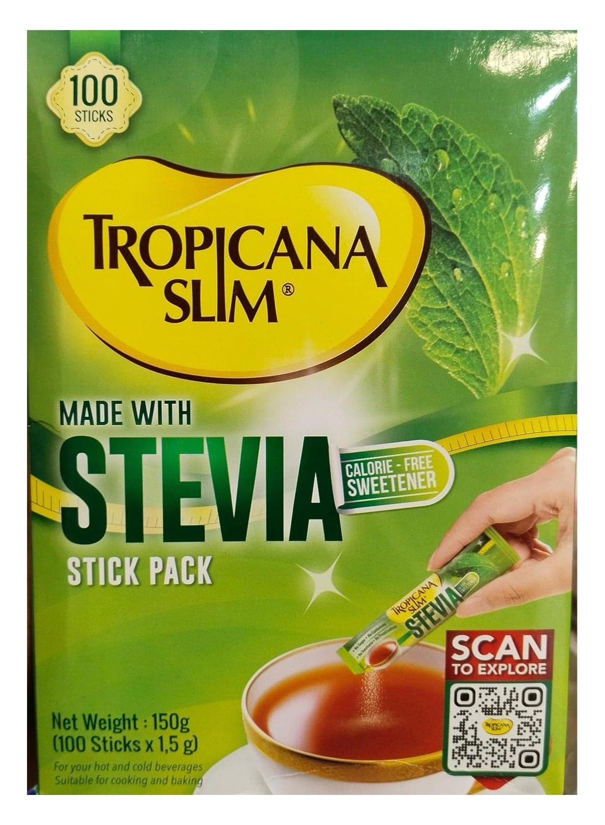 Stevia Stick Pack 100 Sticks 100 X 1.5G 150 G