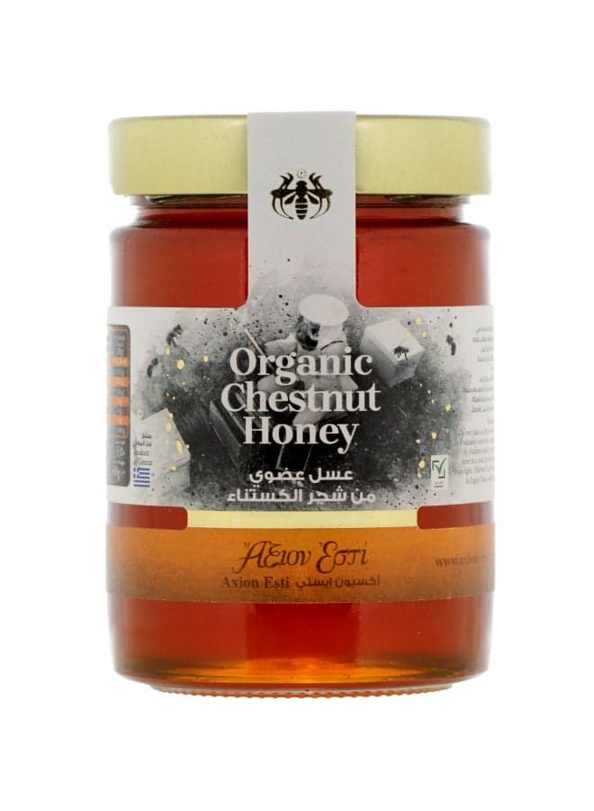 Axion Esti Organic Chestnut Honey 450g | Raw Greek Chestnut Honey | BIO MIEL Silver Medal