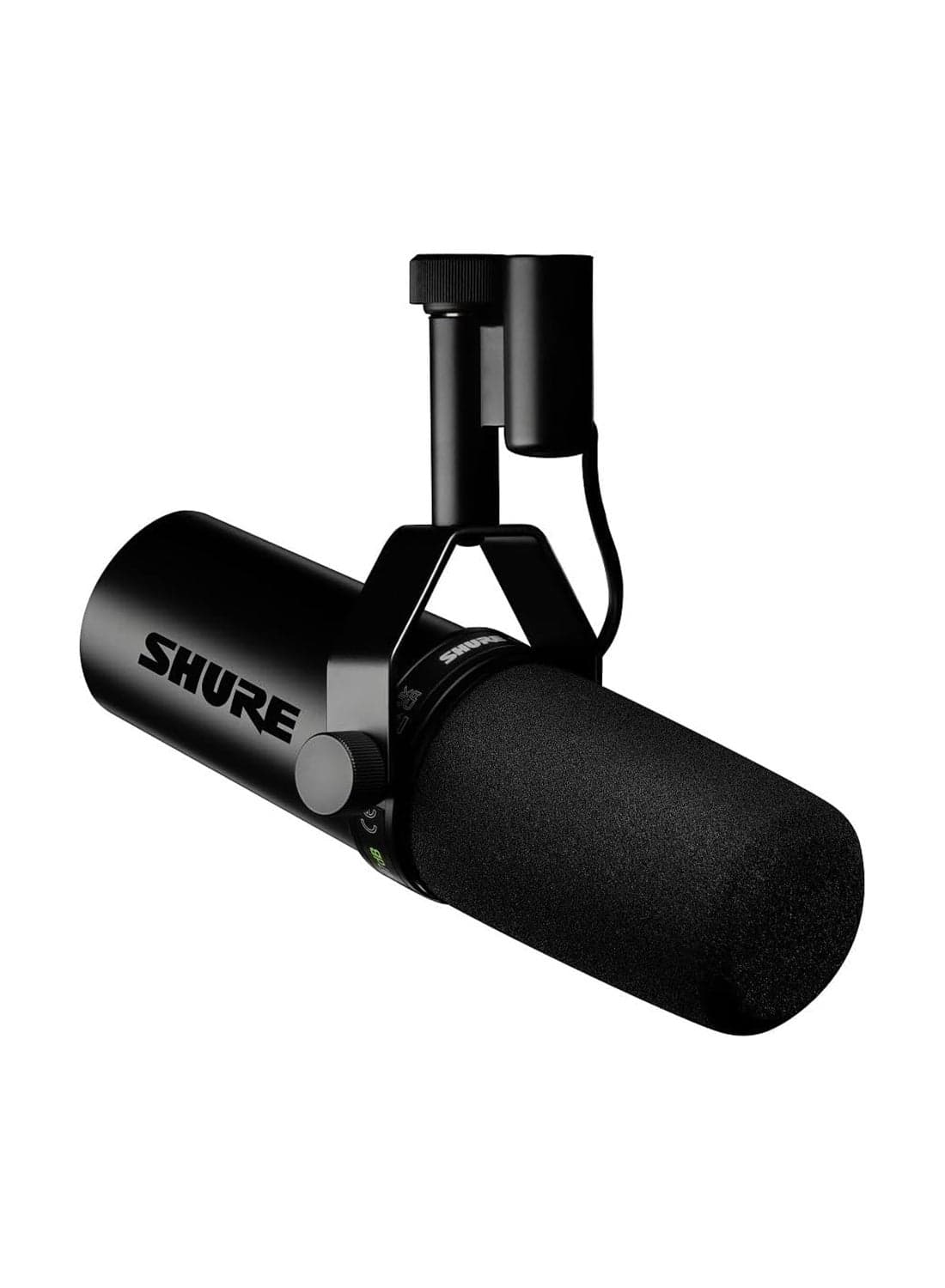 Shure SM7dB Dynamic Vocal Microphone w/Built-In Preamp for Streaming, Podcast, & Recording, Wide-Range Frequency, Warm & Smooth Sound, Rugged Construction, Detachable Windscreen - Black SM7DB Black