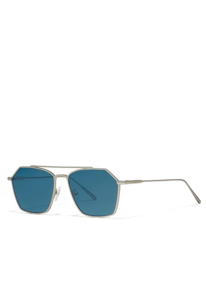 30Sundays FIGARO,Men Sunglasses, Aviator Sunglasses, UV Protection: UV400 (Silver,Blue)