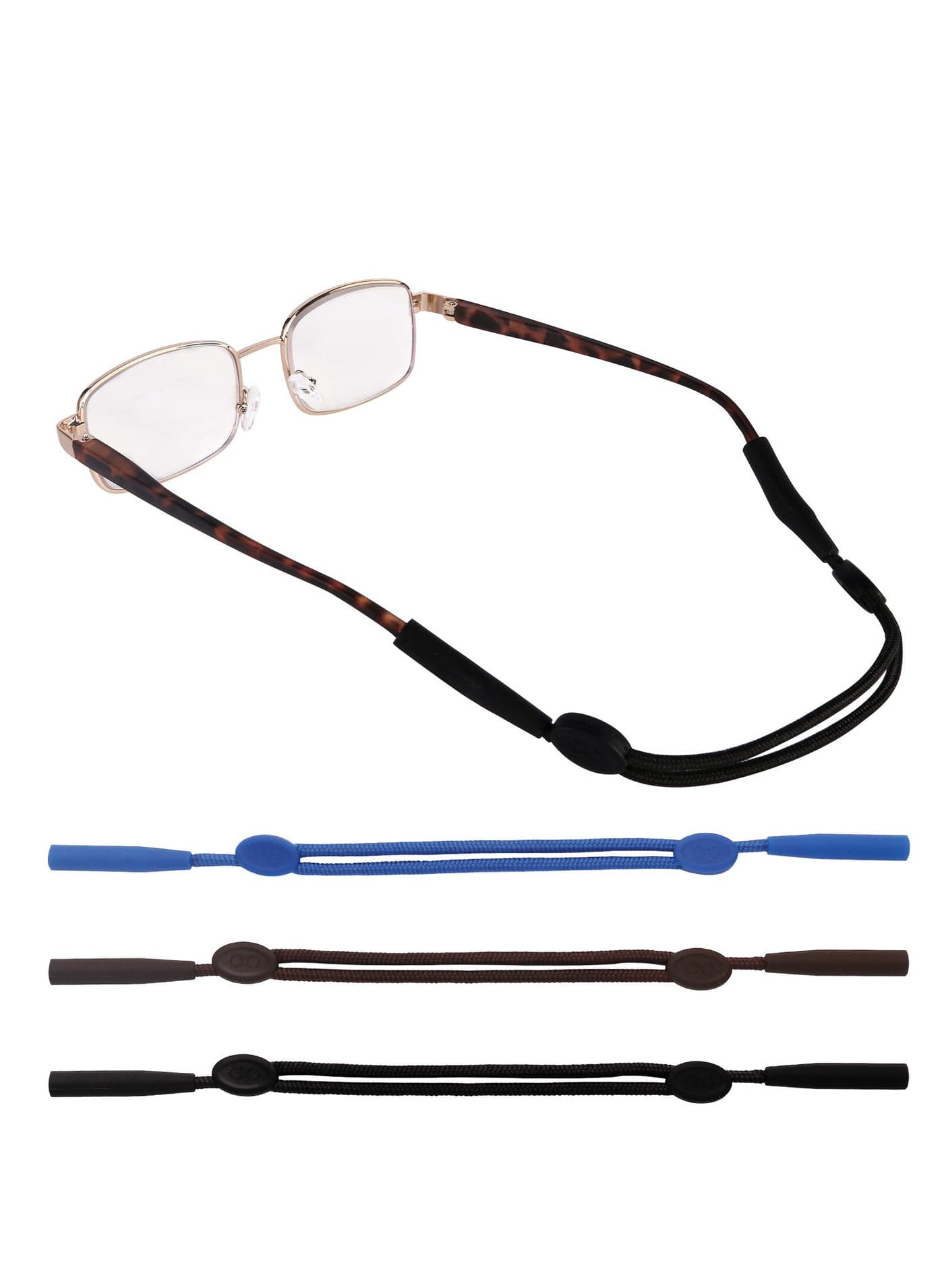 Tailless Sunglasses with Adjustable Eyeglass Straps Sport Style 3 Pack 14 Inch Eyeglass Cord Straps for Kids Women Men