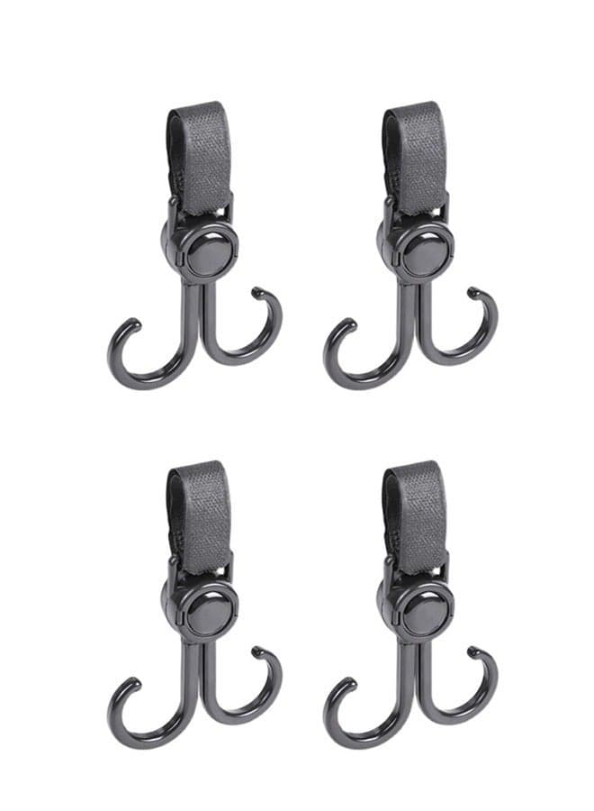 4 PACK Baby Stroller Hooks, Multifunctional Holders/Hangers for Shopping, Durable Organizer Hook Clip