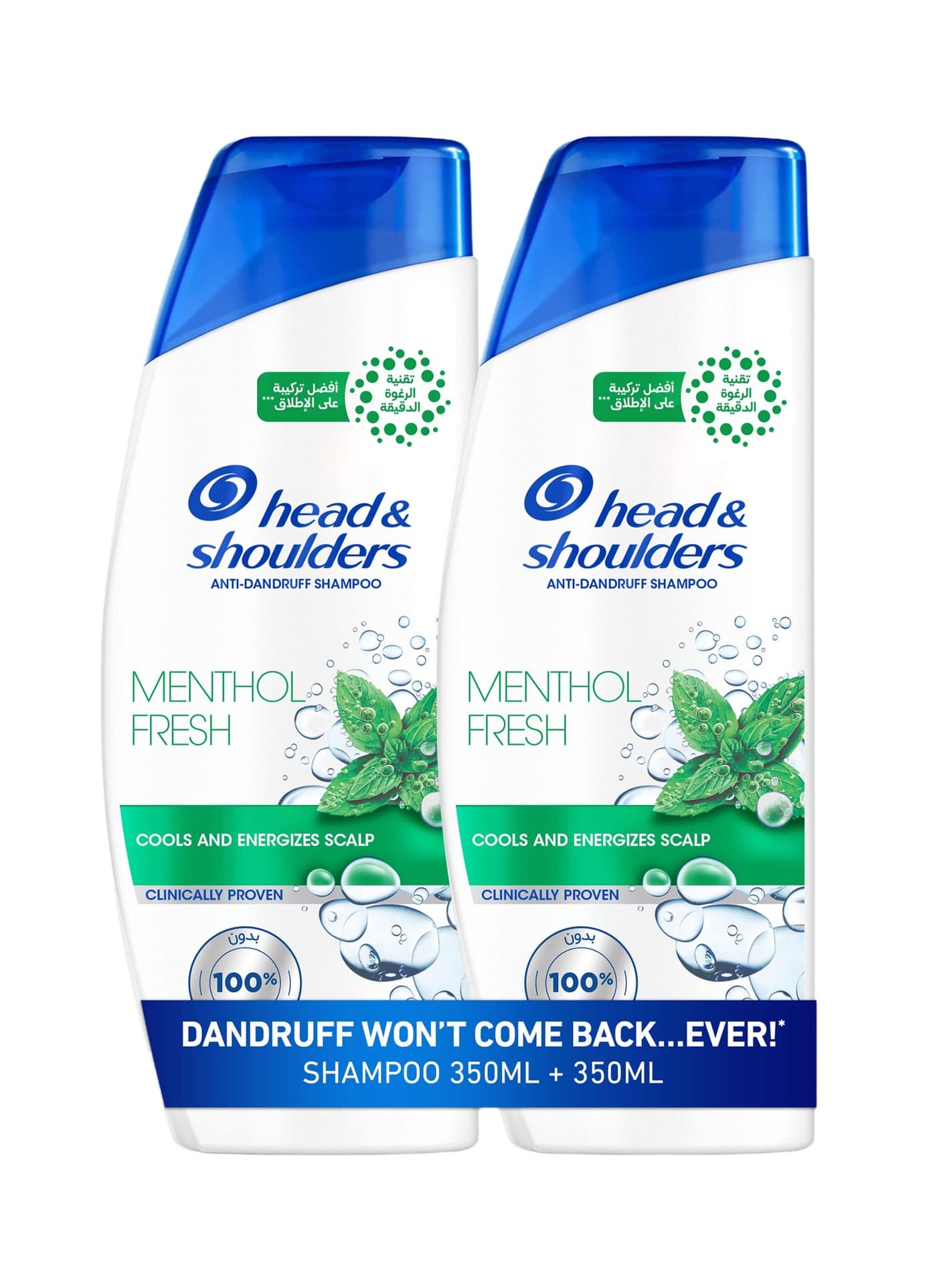 Menthol Fresh Anti-Dandruff Shampoo, with MaxFoam Technology Dandruff Won’t Come Back, Cools and Energizes Scalp, Clinically Proven