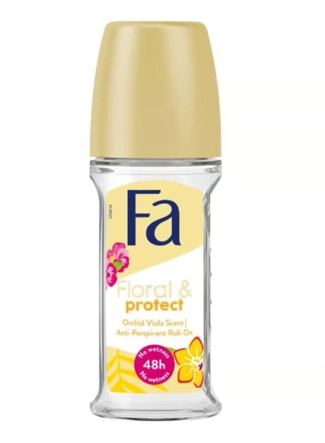 Floral & Protect, Orchid Viola Scent Anti-Perspirant Roll On 50ml