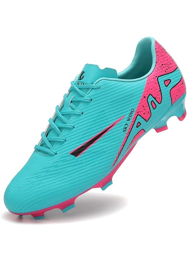 SKY WING Football Cleats Men And Women And Kid,Indoor Outdoor Low Top Soccer Shoes For Boy And Girl Lightweight Shock Resistant Training Boots Professional Turf Shoes Sport Athletic Ground Football Boots