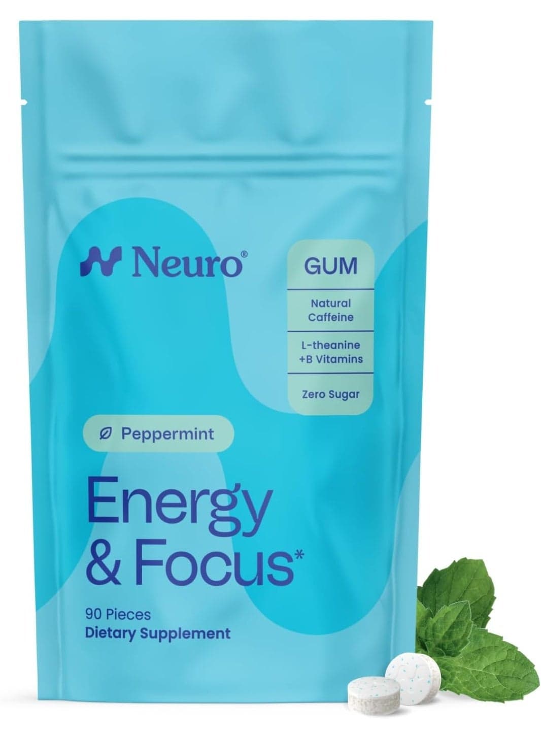 NeuroGum Energy Caffeine Gum (90 Pieces) Packaging May Vary